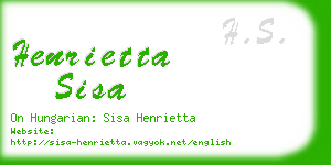 henrietta sisa business card